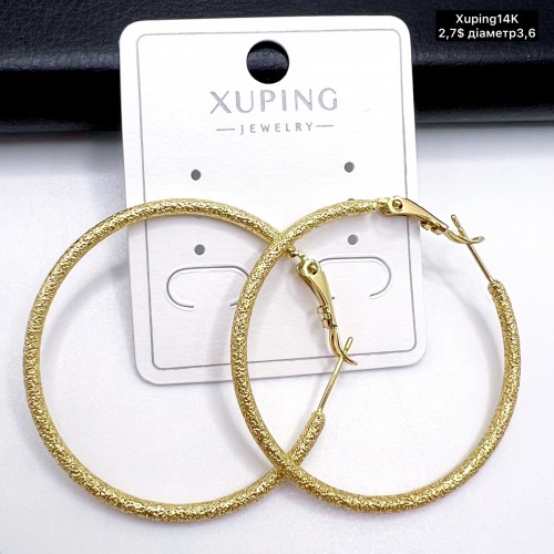 Сережки Xuping14К 10676 ( 3.6 см.)